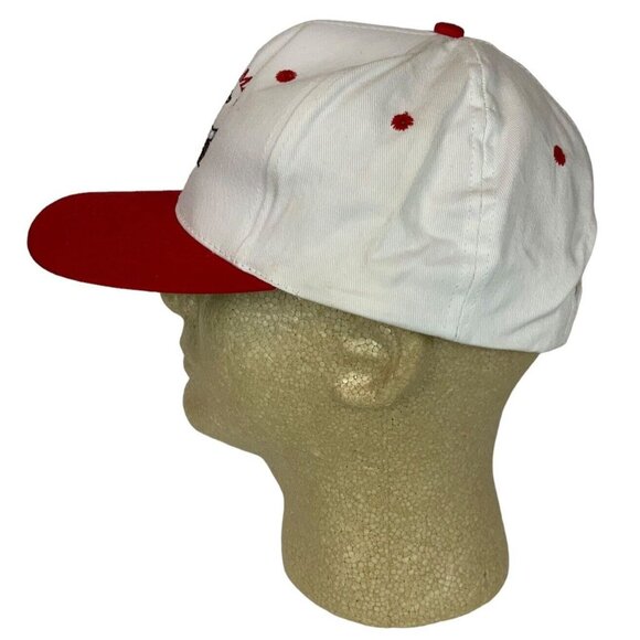 Kaminski Meats Chicago IL Embroidered Snapback Hat Pig Design White Red KC Caps - Picture 5 of 8